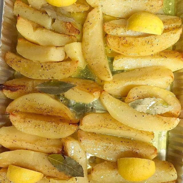 Greek Lemon Potatoes.