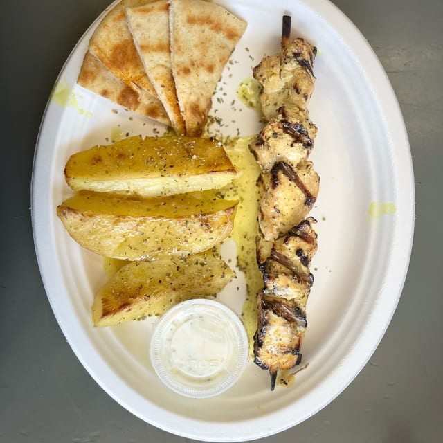 1 Chicken Skewers (Souvlaki) Platter.