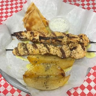 Chicken Skewers (Souvlaki) Platter