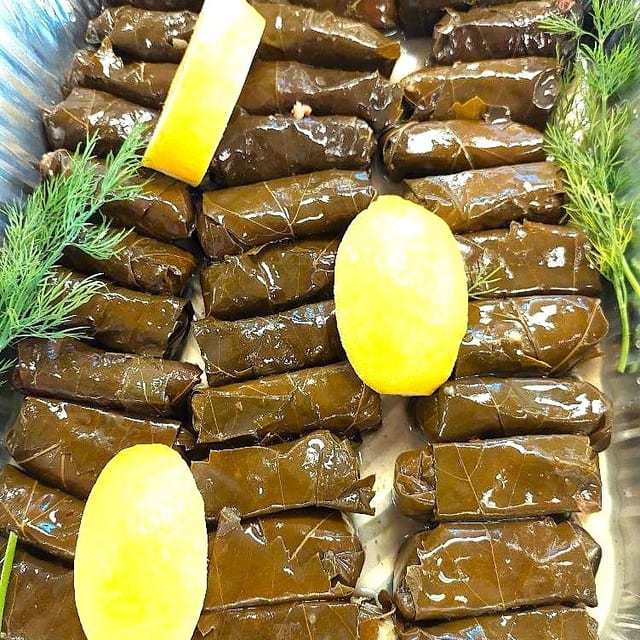 Stuffed Grape Leaves.