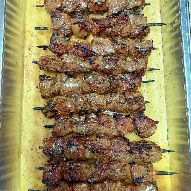 Souvlaki Beef Skewers.