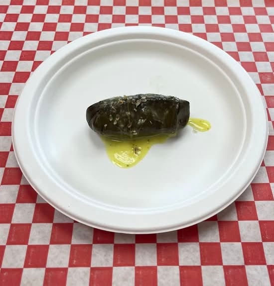 4 Stuffed Grape Leaves.